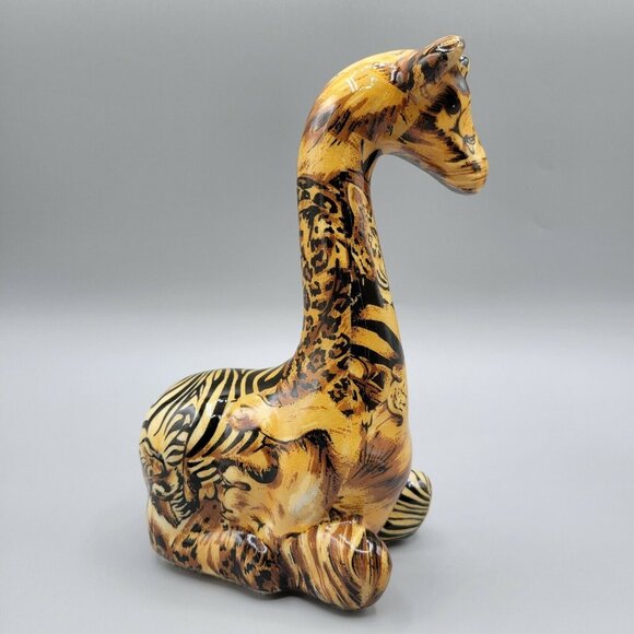 LaVie Baby Giraffe Safari Animal Print Figurine Joan Baker Ceramic Statue - Picture 4 of 8